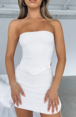 Shirts & Blouses | White Fox Boutique Fair And Square Knitted Bustier Off white