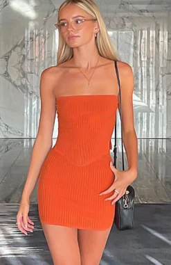 Shirts & Blouses | White Fox Boutique Fair And Square Knitted Bustier Rust orange