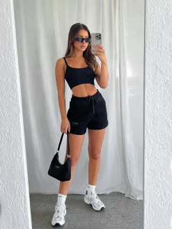 Shirts & Blouses | White Fox Boutique Fancy That Seamless Crop black