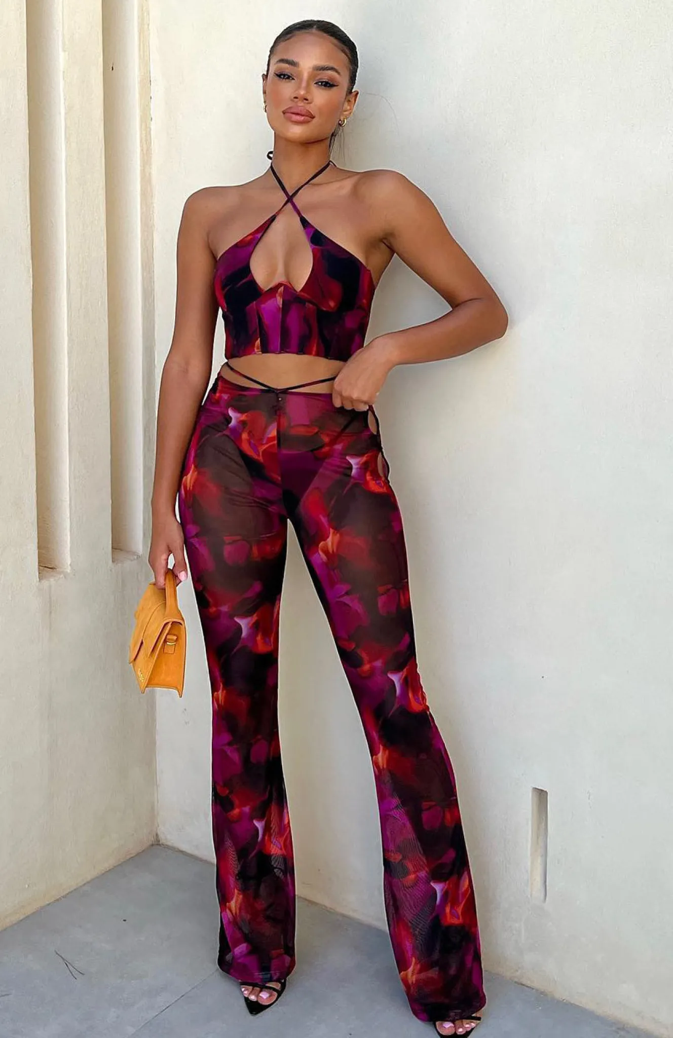 Shirts & Blouses | White Fox Boutique Fantasy World Bustier Flame Print pink