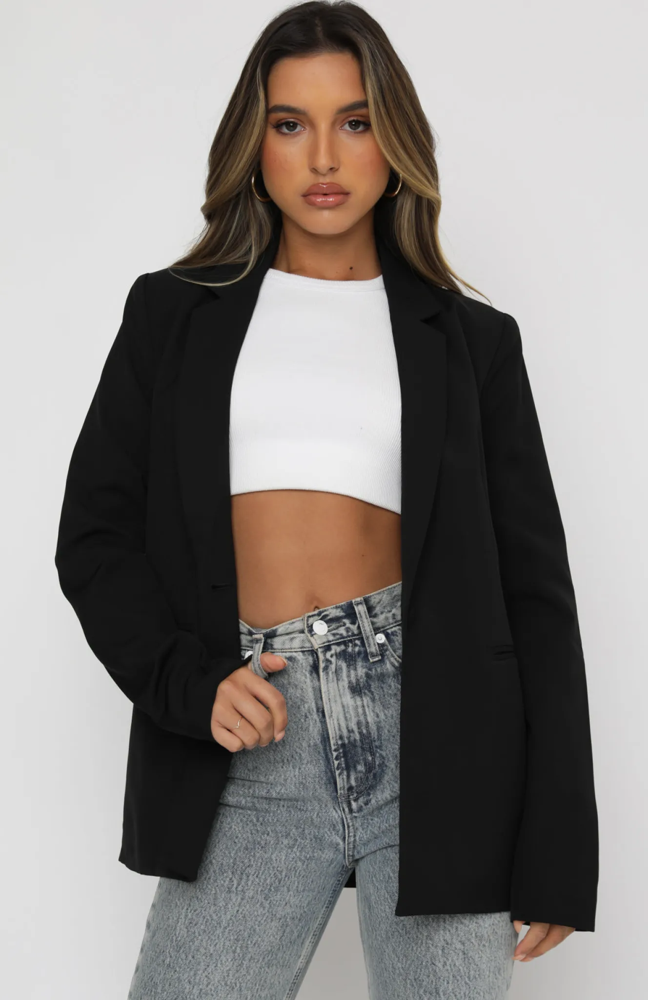 Jackets & Blazers | White Fox Boutique Fashion Force Blazer black