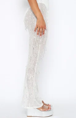 Pants | White Fox Boutique Feel The Light Pants white