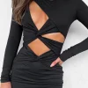 Long Sleeve Dresses | White Fox Boutique Feel The Movement Long Sleeve Mini Dress black