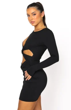 Long Sleeve Dresses | White Fox Boutique Feel The Movement Long Sleeve Mini Dress black