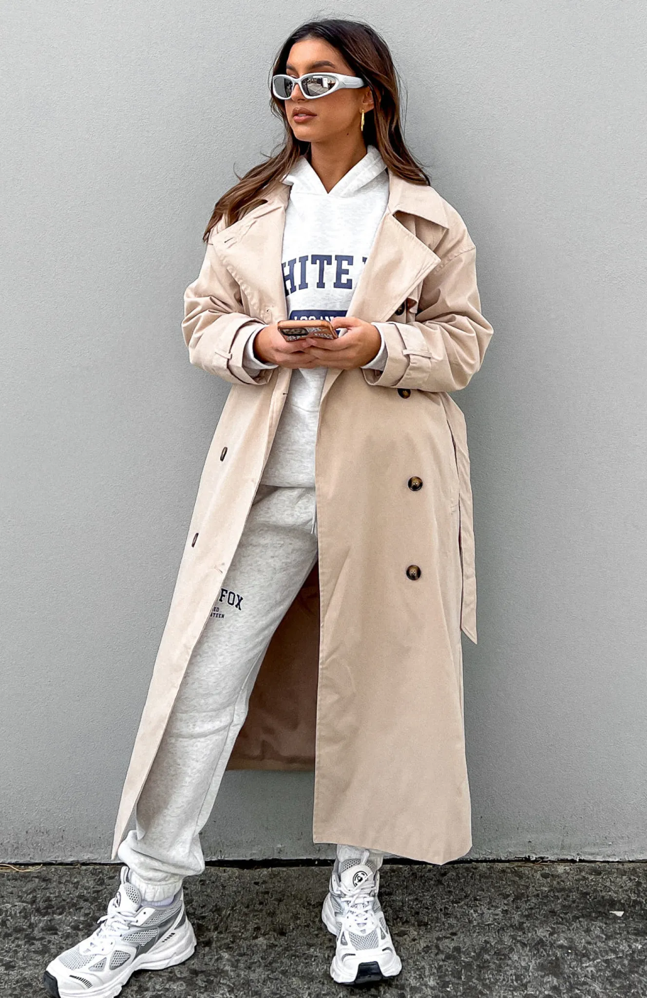 Jackets & Blazers | White Fox Boutique Feeling Fine Trench Coat Beige nude