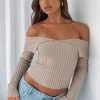 Shirts & Blouses | White Fox Boutique Feeling Risky Long Sleeve Knit Top Oat brown