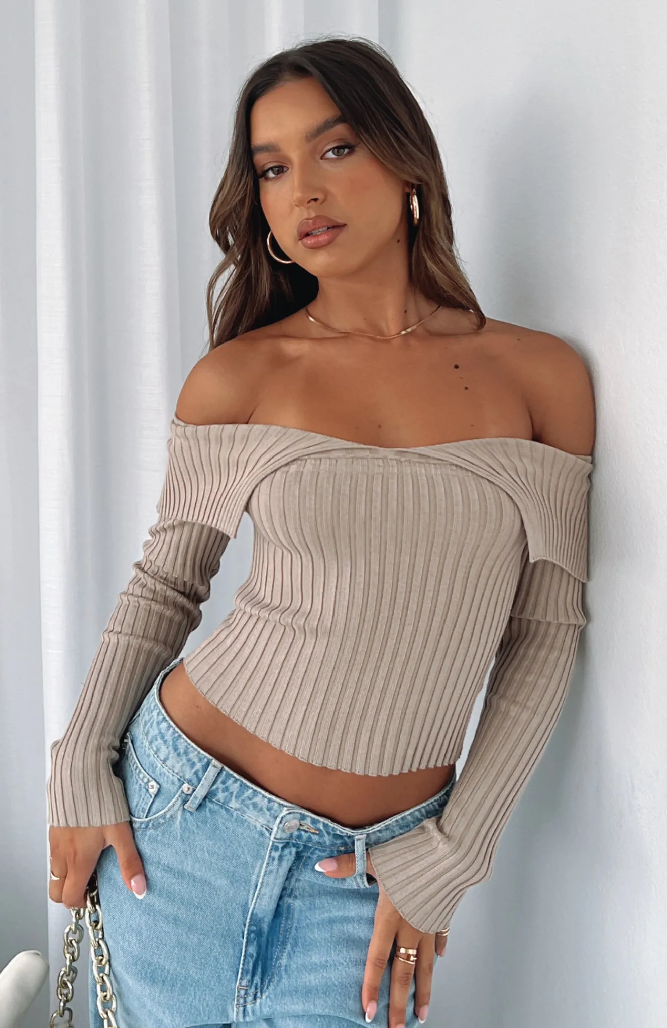 Shirts & Blouses | White Fox Boutique Feeling Risky Long Sleeve Knit Top Oat brown