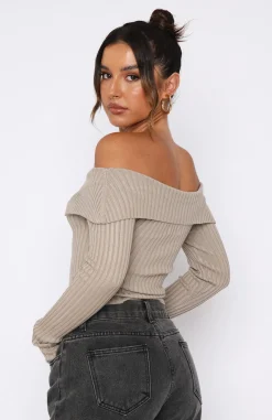 Shirts & Blouses | White Fox Boutique Feeling Risky Long Sleeve Knit Top Oat brown