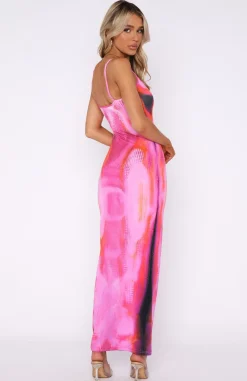 Restocked | White Fox Boutique Feeling The Heat Maxi Dress Mars pink