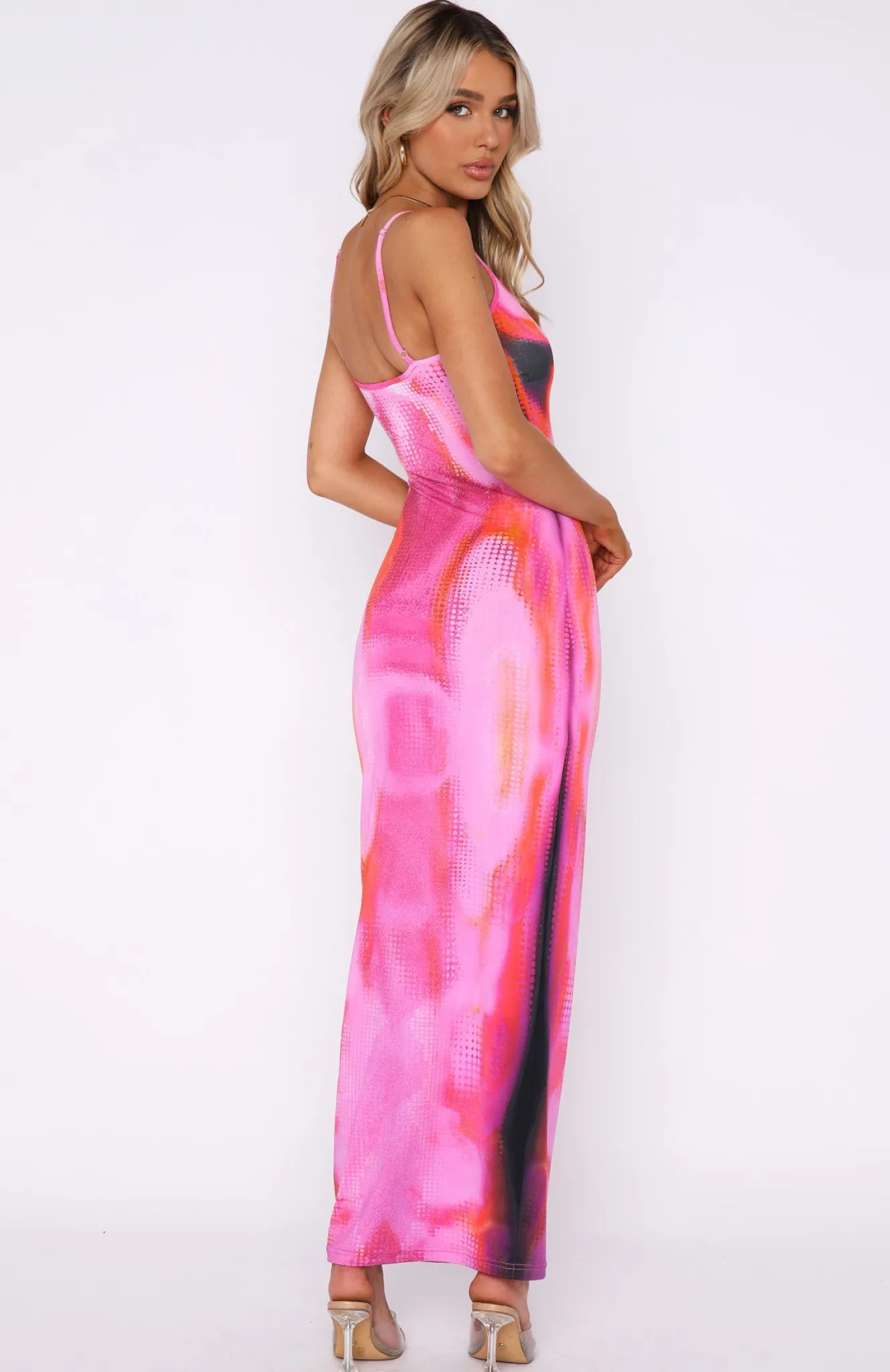 Restocked | White Fox Boutique Feeling The Heat Maxi Dress Mars pink