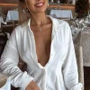 Restocked | White Fox Boutique Feels Like A Holiday Shirt Dress white