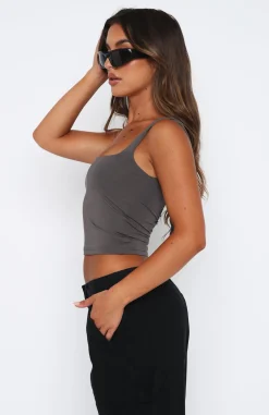Shirts & Blouses | White Fox Boutique Fell In Love Top Charcoal grey