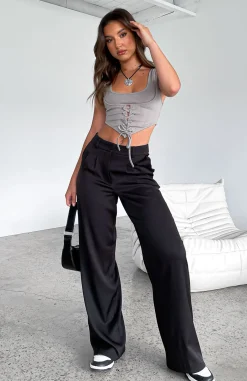 Restocked | White Fox Boutique First Glimpse Pants black