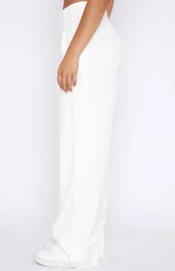 Pants | White Fox Boutique First Glimpse Pants white