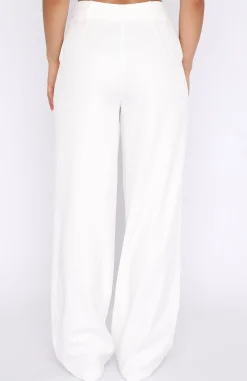 Pants | White Fox Boutique First Glimpse Pants white