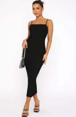 Formal Dresses | White Fox Boutique Flirty Feeling Midi Dress black