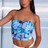 Shirts & Blouses | White Fox Boutique Fly Away Corset Print blue