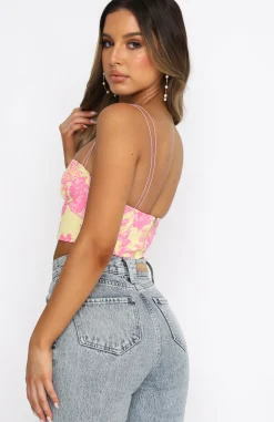 Shirts & Blouses | White Fox Boutique Follow You Anywhere Crop Summer Blossom multi