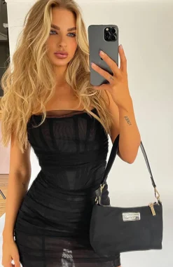 Restocked | White Fox Boutique For The Night Mini Dress black