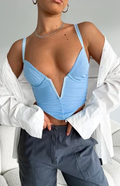 Shirts & Blouses | White Fox Boutique Forget It Bustier Dusty blue
