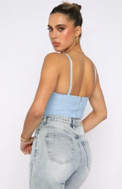 Shirts & Blouses | White Fox Boutique Forget It Bustier Dusty blue