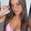 Sunglasses | White Fox Boutique Frankie Butterfly Sunglasses /Pink blue