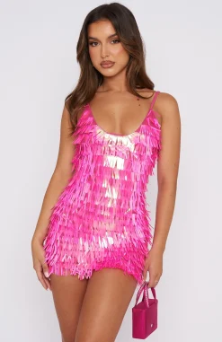 Restocked | White Fox Boutique Freakum Mini Dress Hot pink