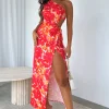 Formal Dresses | White Fox Boutique Full Of Charm Midi Dress Hot Floral pink