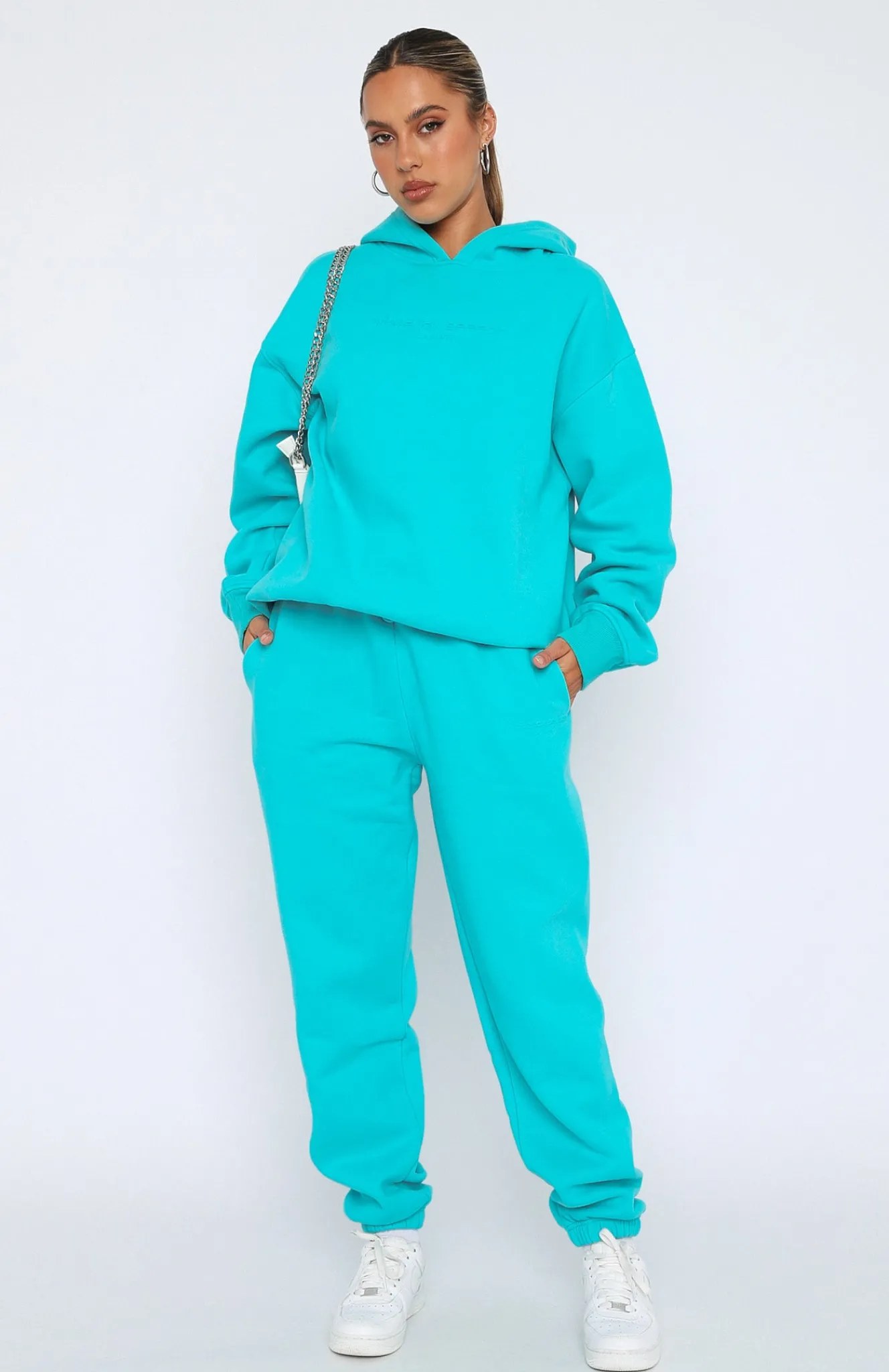 Jackets & Blazers | White Fox Boutique Future Forward Oversized Hoodie Arctic blue
