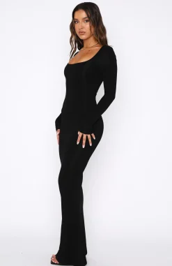 Formal Dresses | White Fox Boutique Get My Attention Long Sleeve Maxi Dress black