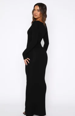 Formal Dresses | White Fox Boutique Get My Attention Long Sleeve Maxi Dress black
