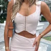 Shirts & Blouses | White Fox Boutique Get On With It Crop Beige nude