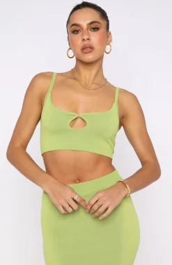 Shirts & Blouses | White Fox Boutique Get The Feeling Crop Matcha green