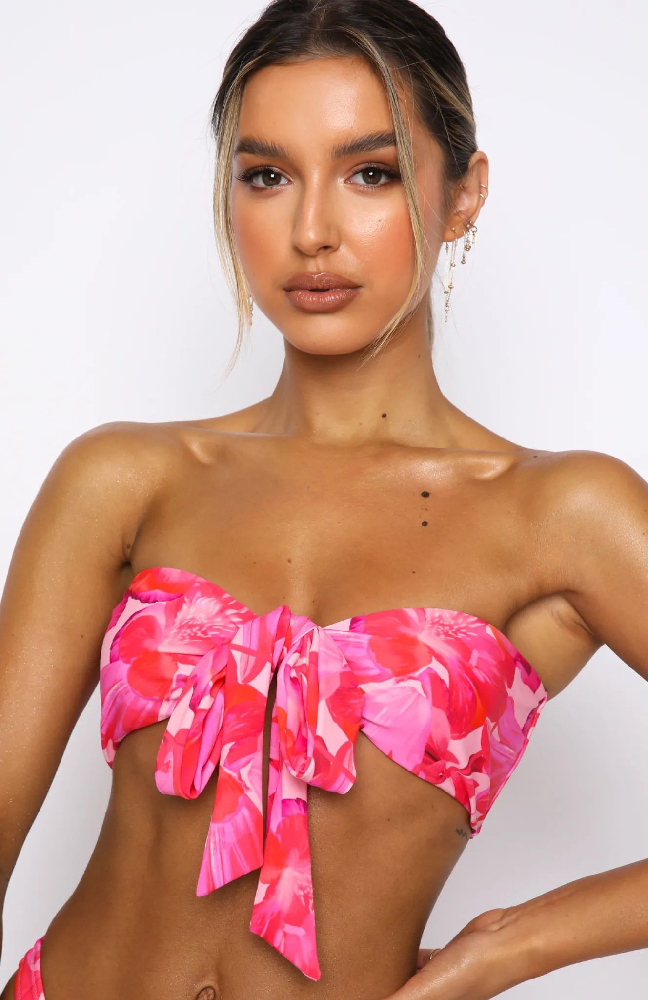Bikini Tops | White Fox Boutique Girls Trip Bikini Top Rose Et Rouge Print pink