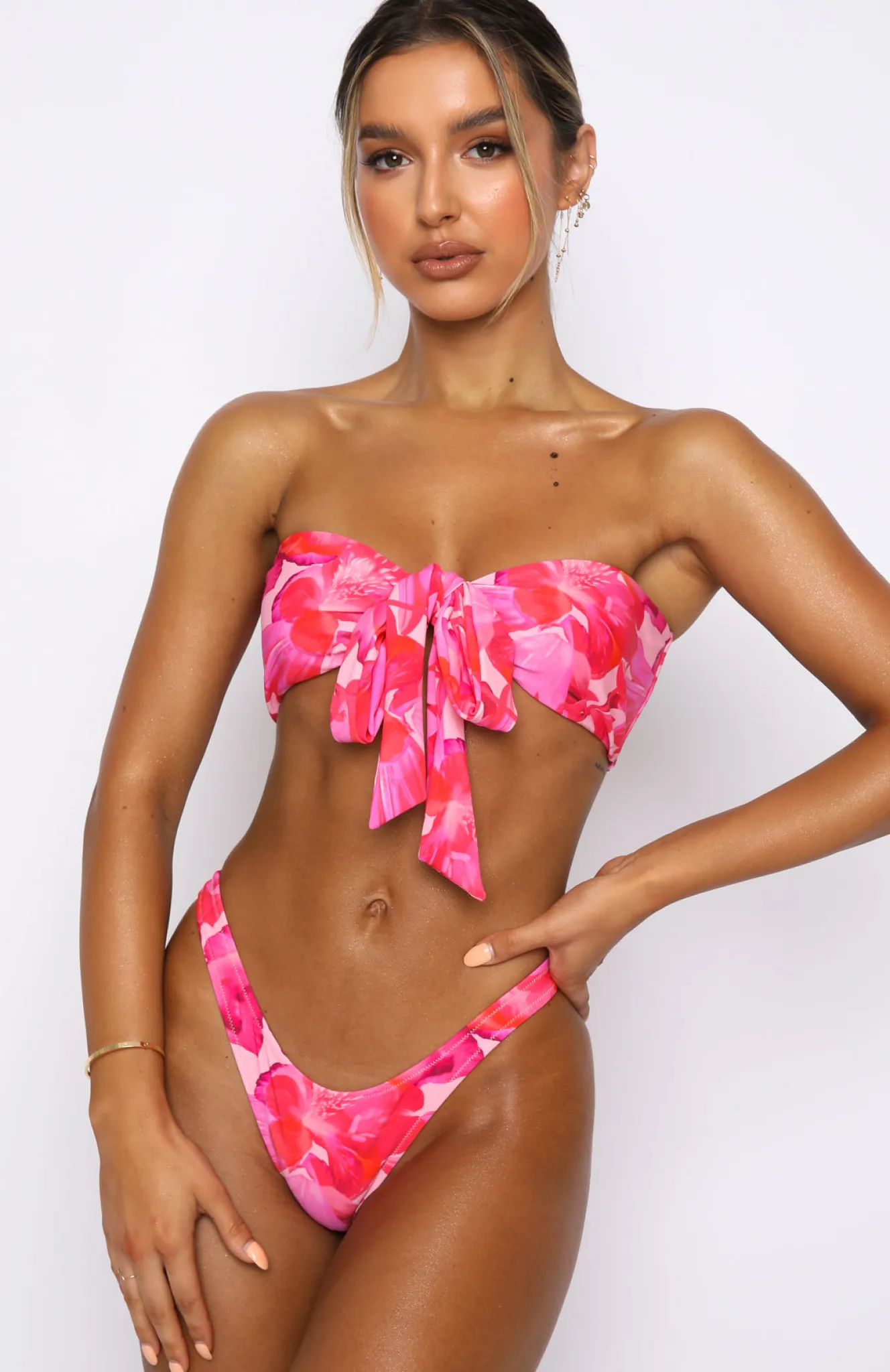 Bikini Tops | White Fox Boutique Girls Trip Bikini Top Rose Et Rouge Print pink