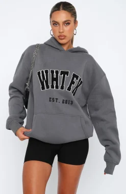 Jackets & Blazers | White Fox Boutique Give It Away Oversized Hoodie Charcoal grey