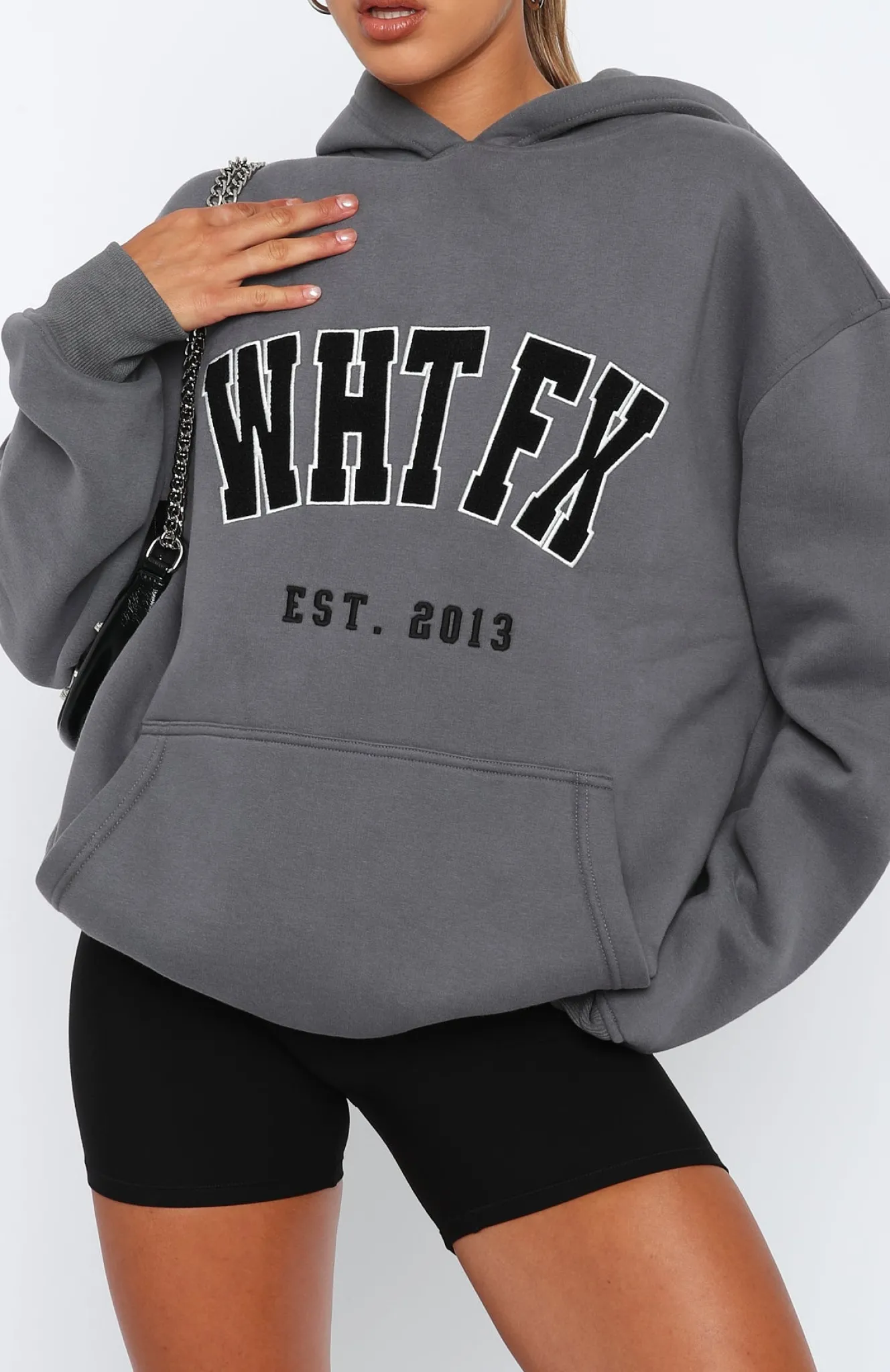 Jackets & Blazers | White Fox Boutique Give It Away Oversized Hoodie Charcoal grey