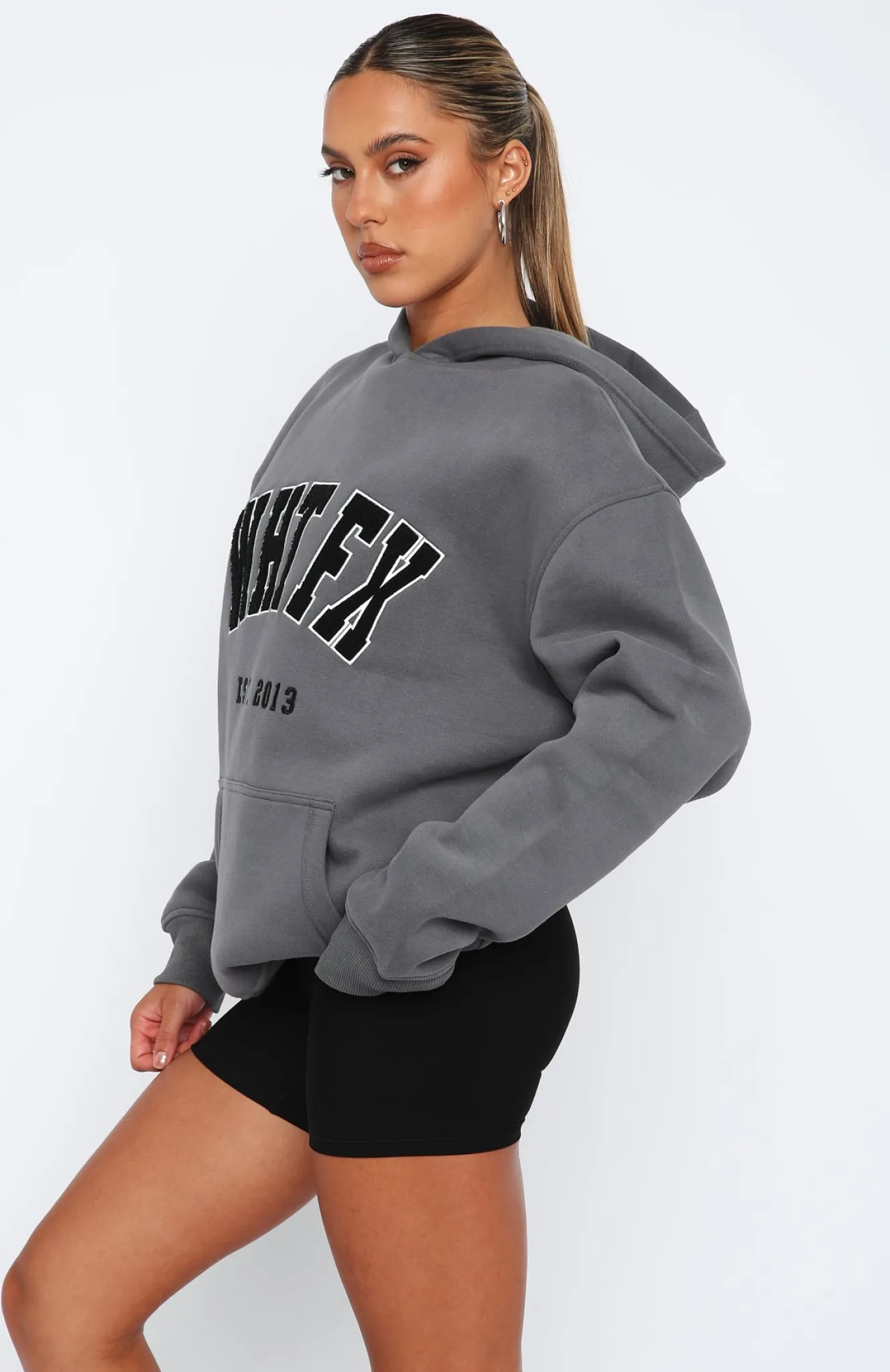 Jackets & Blazers | White Fox Boutique Give It Away Oversized Hoodie Charcoal grey