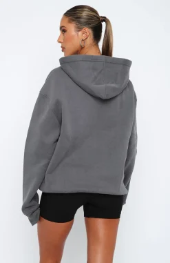 Jackets & Blazers | White Fox Boutique Give It Away Oversized Hoodie Charcoal grey