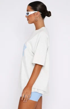 Shirts & Blouses | White Fox Boutique Give It Away Oversized Tee Marle grey