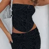 Shirts & Blouses | White Fox Boutique Give Me A Sign Mesh Bustier Burnout black