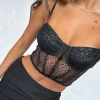 Shirts & Blouses | White Fox Boutique Give Me More Bustier Sequin black