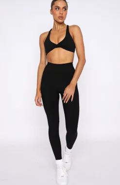 Sports Bras & Crops | White Fox Boutique Go Getter High Waisted Leggings black