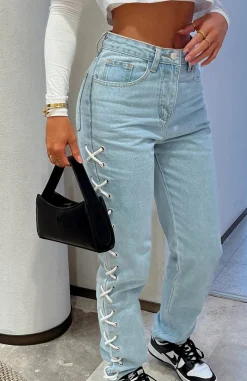 Denim | White Fox Boutique Going With The Flow Jeans Wash blue