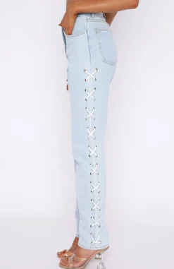 Denim | White Fox Boutique Going With The Flow Jeans Wash blue
