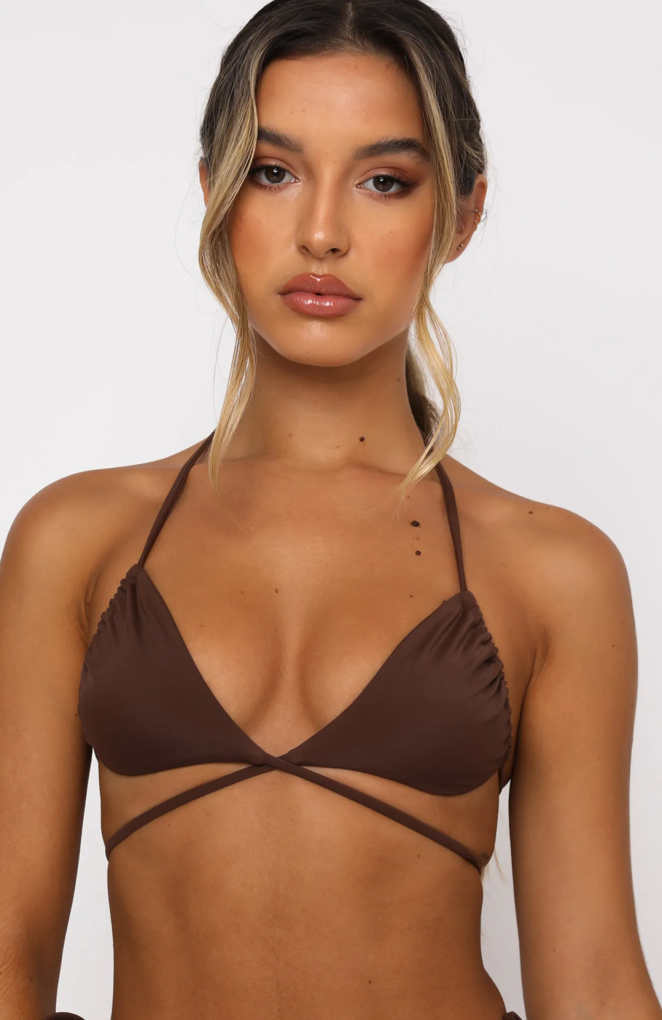 Bikini Tops | White Fox Boutique Golden Hour Bikini Top Chocolate brown