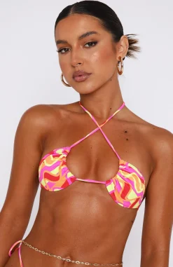 Bikini Tops | White Fox Boutique Golden Hour Bikini Top Fluorescent Geo multi