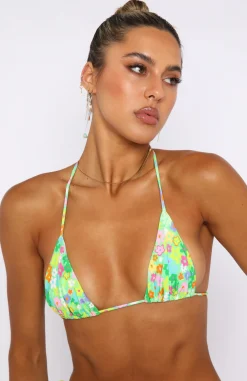 Bikini Bottoms | White Fox Boutique Golden Hour Bikini Top Lime Fleur green