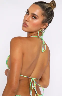 Bikini Bottoms | White Fox Boutique Golden Hour Bikini Top Lime Fleur green