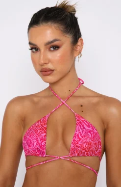 Bikini Tops | White Fox Boutique Golden Hour Bikini Top Retro Revival pink